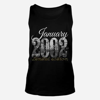 January 2002 Tee - 18 Year Old Shirt 2002 18Th Birthday Gift Unisex Tank Top | Crazezy