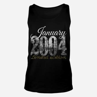 January 2004 Tee - 16 Year Old Shirt 2004 16Th Birthday Gift Unisex Tank Top | Crazezy AU