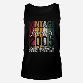 January 2005 16Th Birthday Gift 16 Years Old Vintage Retro Unisex Tank Top | Crazezy AU