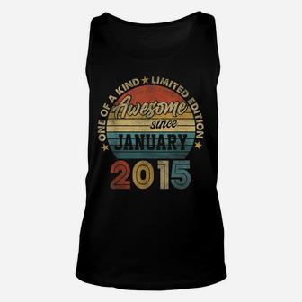 January 2015 Vintage 6 Years Old Retro 6Th Birthday Gift Unisex Tank Top | Crazezy AU