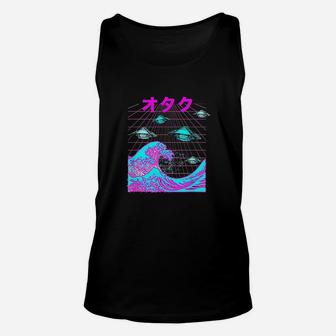 Japanese Wave Retro Ufo Vaporwave Otaku Synthwave Aesthetic Unisex Tank Top - Thegiftio