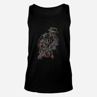 Jazz Saxophone Player Unisex Tank Top - Thegiftio UK