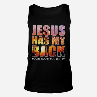 Jesus Has My Back Unisex Tank Top - Monsterry AU