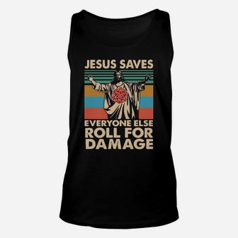 Jesus Saves Everyone Else Unisex Tank Top - Monsterry CA