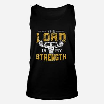 Jesus Workout The Lord Is My Strength Christian Gym Unisex Tank Top | Crazezy AU
