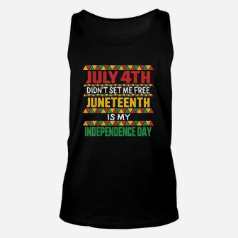 Juneteenth Day Ancestors Free 1776 July 4Th Black African Unisex Tank Top | Crazezy
