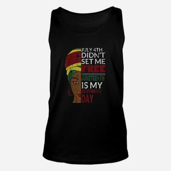 Juneteenth Is My Independence Day Unisex Tank Top | Crazezy UK
