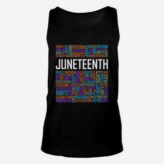 Juneteenth Words Unisex Tank Top | Crazezy CA