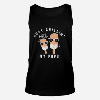 Just Chillin With My Pops Unisex Tank Top | Crazezy CA