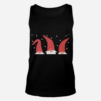 Just Hangin With My Gnomies Merry Christmas Cute Holiday Sweatshirt Unisex Tank Top | Crazezy CA