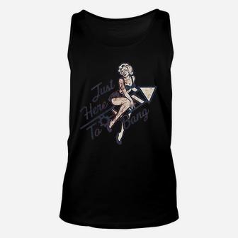 Just Here To Bang Unisex Tank Top | Crazezy AU