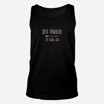 Just Married 20 Years Ago Anniversary Husband Wife Gift Unisex Tank Top | Crazezy
