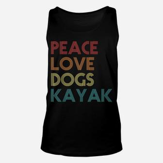 Kayaker Kayaking Apparel Kayak And Dog Lovers Vintage Retro Unisex Tank Top | Crazezy