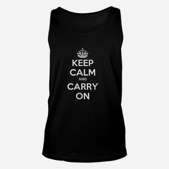 Keep Calm And Carry On Unisex Tank Top | Crazezy
