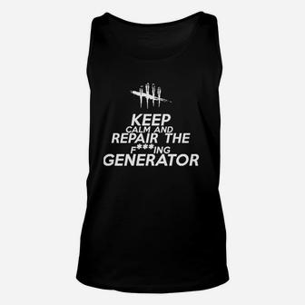 Keep Calm And Repair Unisex Tank Top | Crazezy