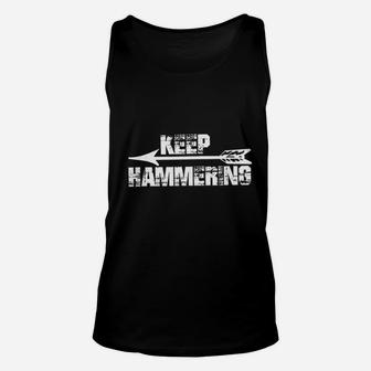 Keep Hammering Archery Sports For Men Unisex Tank Top - Thegiftio UK