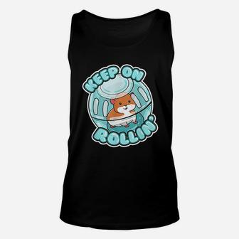 Keep On Rolling Cute Hamster Unisex Tank Top | Crazezy