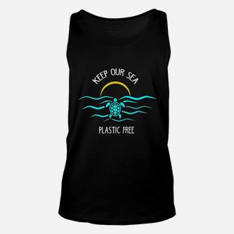 Keep Our Sea Plastic Free Save The Ocean Unisex Tank Top | Crazezy AU