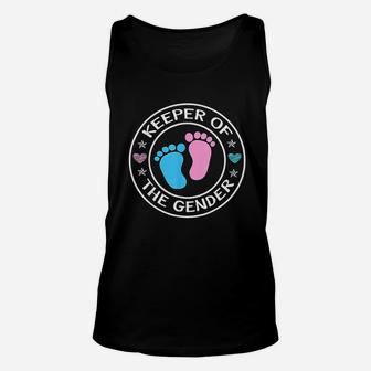 Keeper Of Gender Reveal Party Idea Baby Announcement Unisex Tank Top | Crazezy UK