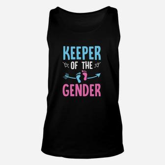 Keeper Of The Gender Design For Gender Announcement Party Unisex Tank Top - Monsterry