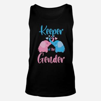 Keeper Of The Gender Elephant In Blue And Pink Party Idea Unisex Tank Top - Monsterry