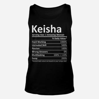 Keisha Nutrition Personalized Name Funny Christmas Gift Idea Unisex Tank Top | Crazezy