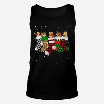 Ki Funny Owl Christmas Socks Costume Merry Xmas Gifts Unisex Tank Top | Crazezy AU