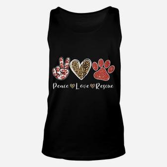 Ki Peace Love Rescue Dog Cat Lover Costume Pet Owners Zip Hoodie Unisex Tank Top | Crazezy