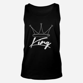 King And Queen Matching Couple Gift Unisex Tank Top - Thegiftio UK