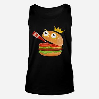 King Hamburger Drinking Tomato Sauce Unisex Tank Top | Crazezy DE