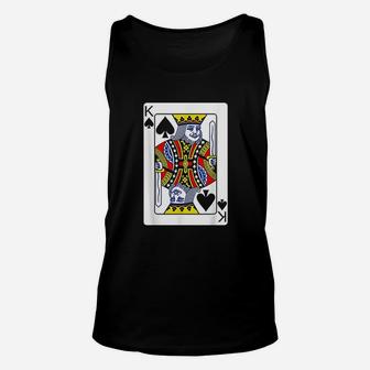 King Of Spades Playing Card Unisex Tank Top | Crazezy CA