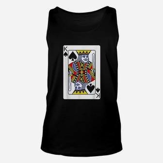 King Of Spades Playing Card Unisex Tank Top - Thegiftio UK