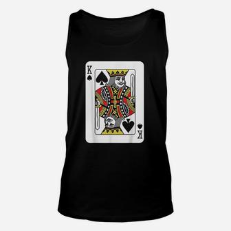 King Of The Spades Playing Card Unisex Tank Top - Thegiftio UK