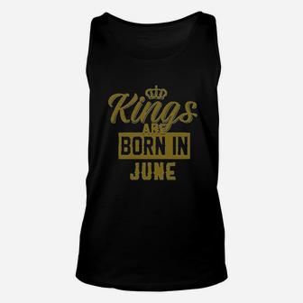 Kings Are Born In Gold Design Birthday Gift Idea Unisex Tank Top | Crazezy CA