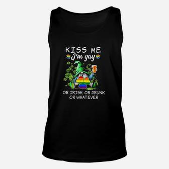 Kiss Me I Am Gay Or Irish Or Drunk Or Whatever Lgbt Unisex Tank Top - Thegiftio