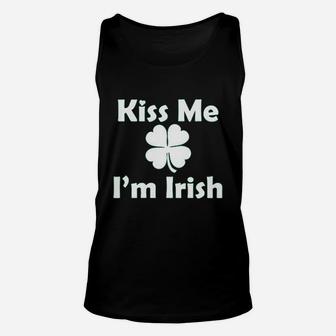 Kiss Me Im Irish Four Leaf Beer St Patricks Day Unisex Tank Top | Crazezy UK