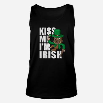 Kiss Me Im Irish Sloth Irish St Patricks Day Unisex Tank Top - Thegiftio