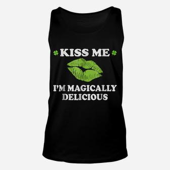 Kiss Me I'm Magically Delicious - St Patrick Day Unisex Tank Top | Crazezy UK