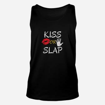 Kiss Or Slap Valentines Day Unisex Tank Top - Monsterry UK