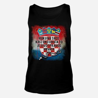 Kroatisches Patriotisches Unisex TankTop, Nationale Symbole & Slogan - Seseable