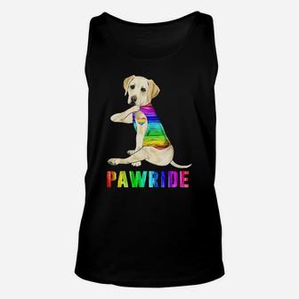 Labrador Retriever Tattoo Pride Lgbt Gay Lesbian Funny Unisex Tank Top - Monsterry DE