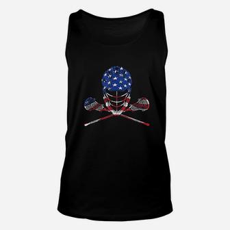 Lacrosse American Flag Unisex Tank Top | Crazezy AU