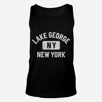 Lake George Ny New York Gym Style Distressed Unisex Tank Top - Monsterry AU
