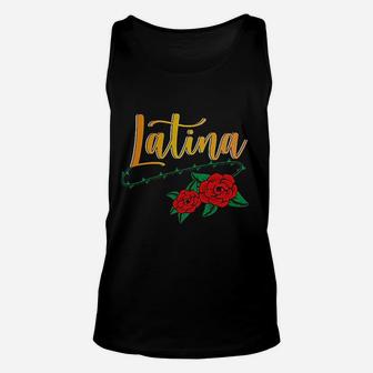 Latina Af Rose Unisex Tank Top | Crazezy