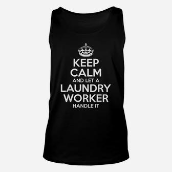 Laundry Worker Gift Funny Job Title Profession Birthday Idea Unisex Tank Top | Crazezy
