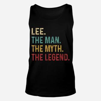Lee The Man The Myth The Legend Unisex Tank Top | Crazezy