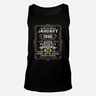 Legend Born In January 1996 26 Year Old 26Th Birthday Gift Unisex Tank Top | Crazezy UK