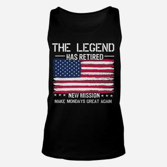 Legend Has Retired Patriotic American Flag Unisex Tank Top | Crazezy AU