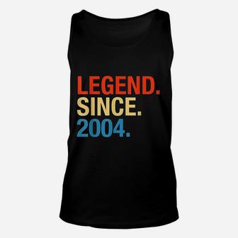 Legend Since 2004 17 Years Old 17Th Birthday Unisex Tank Top | Crazezy CA