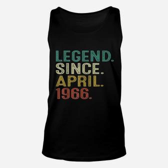 Legend Since April 1966 55Th Birthday Unisex Tank Top | Crazezy UK